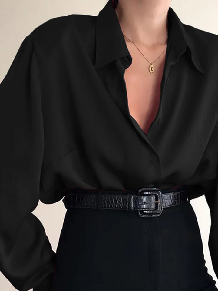 Classic Button-Up Silky Blouses for Work & Beyond - Flossy Mom