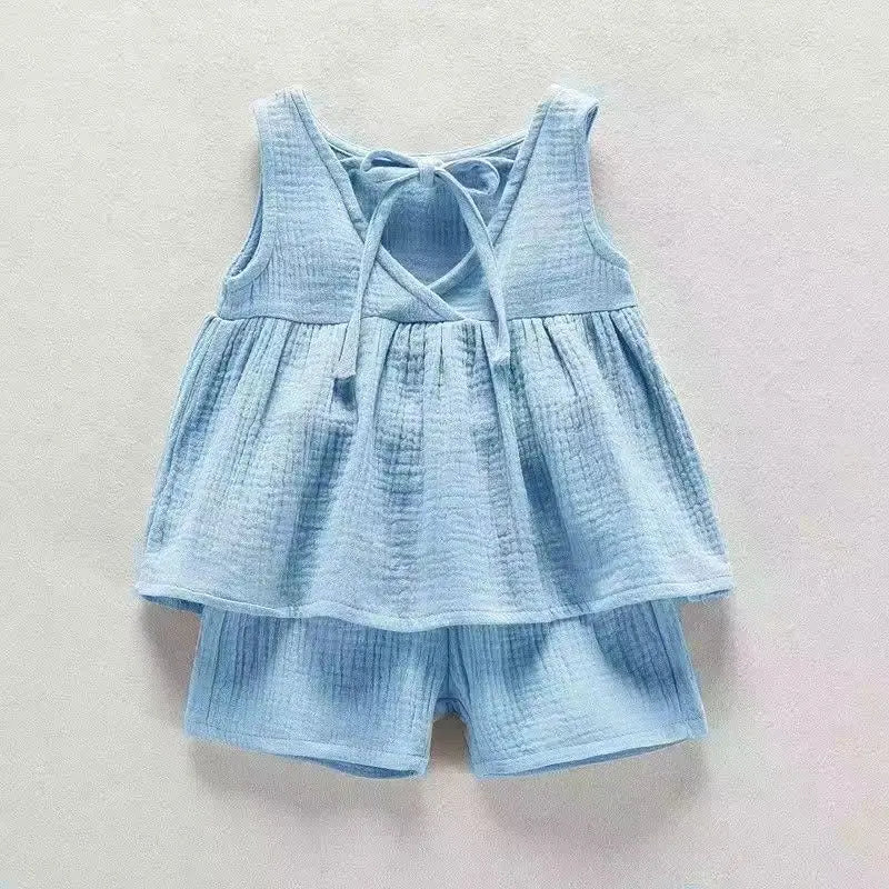 Lightweight, Breathable Cotton Linen Vest Top and Shorts Outfits