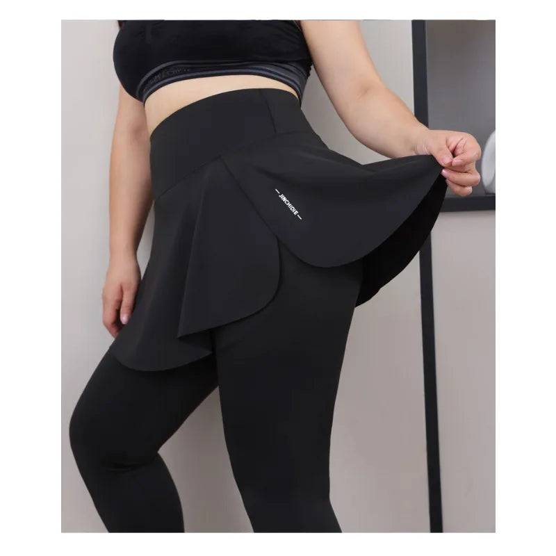 High Stretch Seamless Plus Size Yoga Skirt Pants