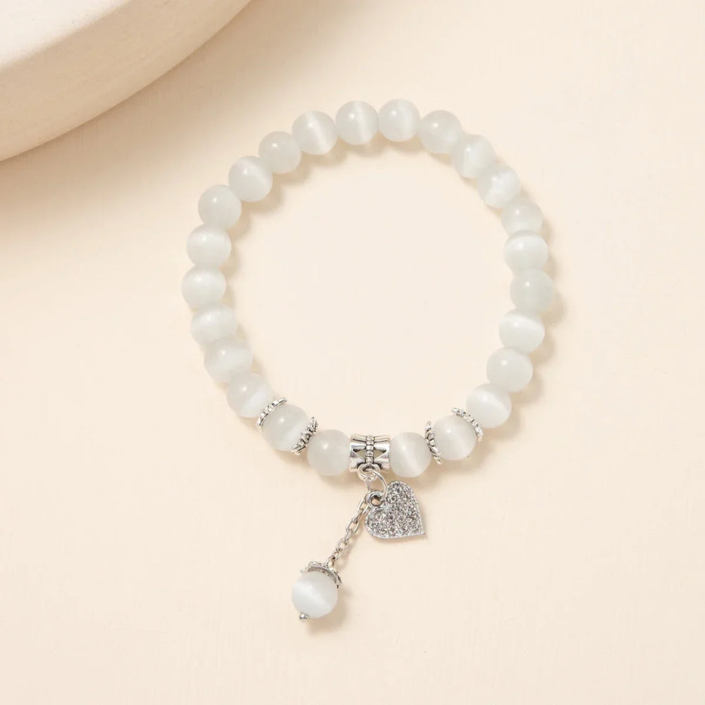 Women's Crystal Opal Pearl Clover Luxury Bracelet