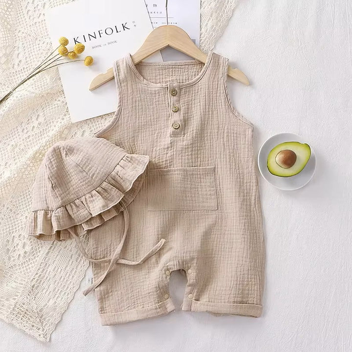 Summer Sleeveless Soft Cotton Baby Rompers