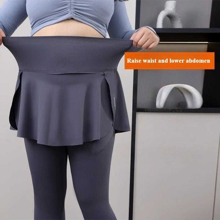 High Stretch Seamless Plus Size Yoga Skirt Pants