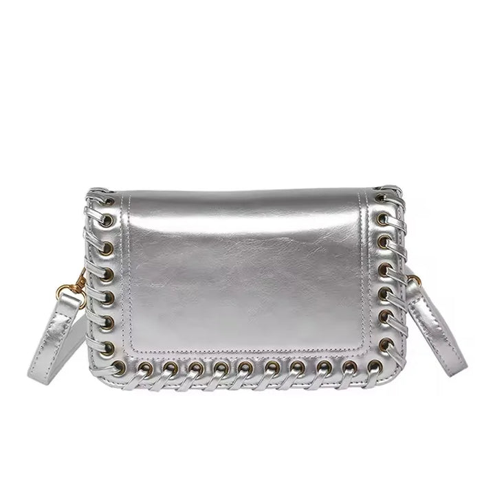 Minimalist Chic PU Leather Weave Flip Design Handbags - Flossy Mom