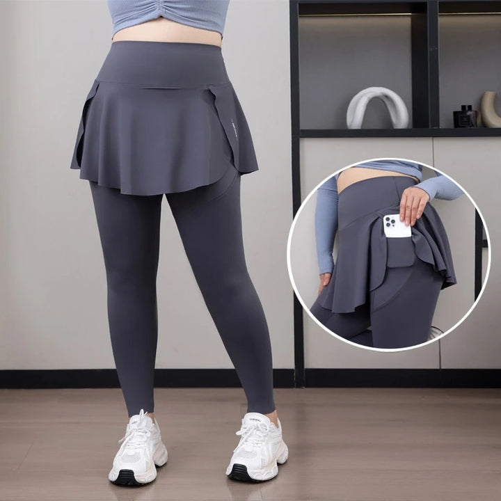 High Stretch Seamless Plus Size Yoga Skirt Pants