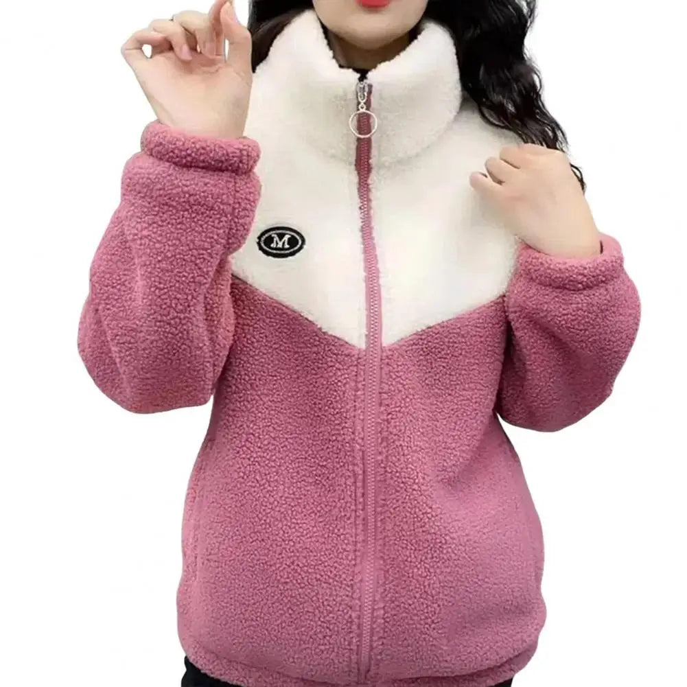 Thick Lamb Fleece Sherpa Lined Pockets Women's Pullovers - Flossy Mom