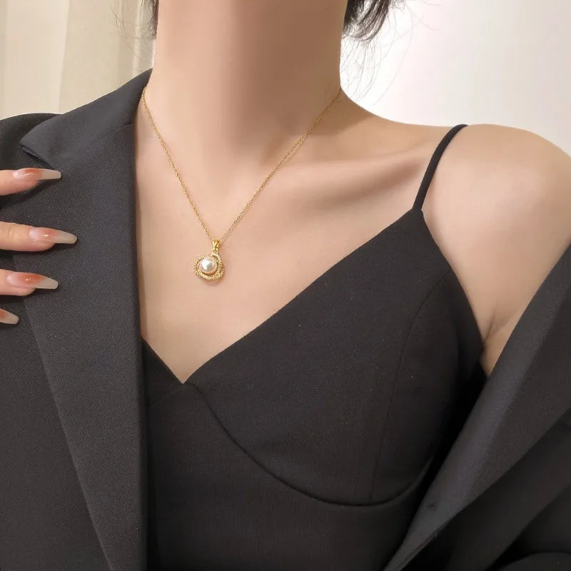 Radiant Pearl Necklace, Ring & Earrings Jewelry Sets - Flossy Mom