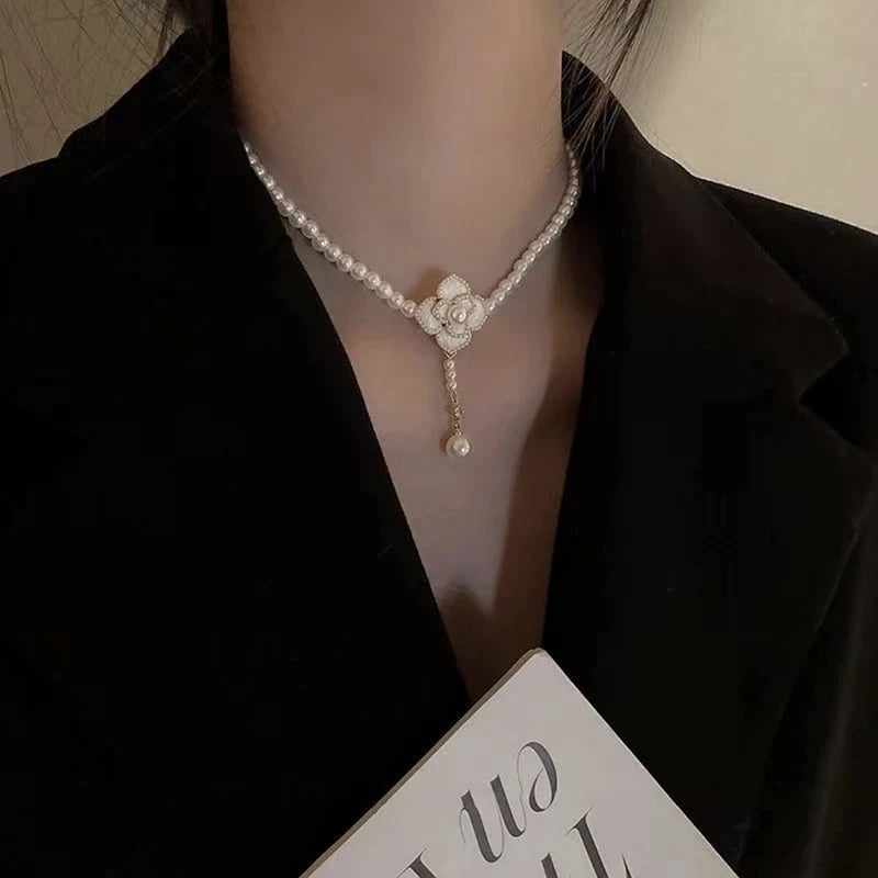 Sweet Elegant Pearl Flower Pendant Jewelry Sets - Flossy Mom