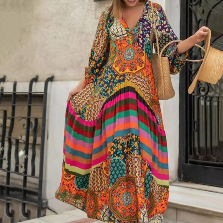 Chic Hippie Inspired Oversized Bohemian Maxi Dresses