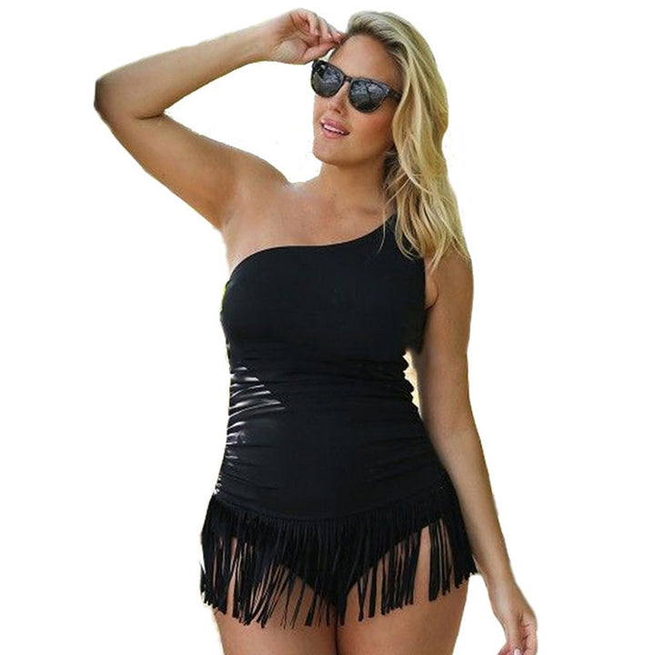Sexy Backless One Shoulder Tassel One Piece Swimsuits - Gen U Us Products