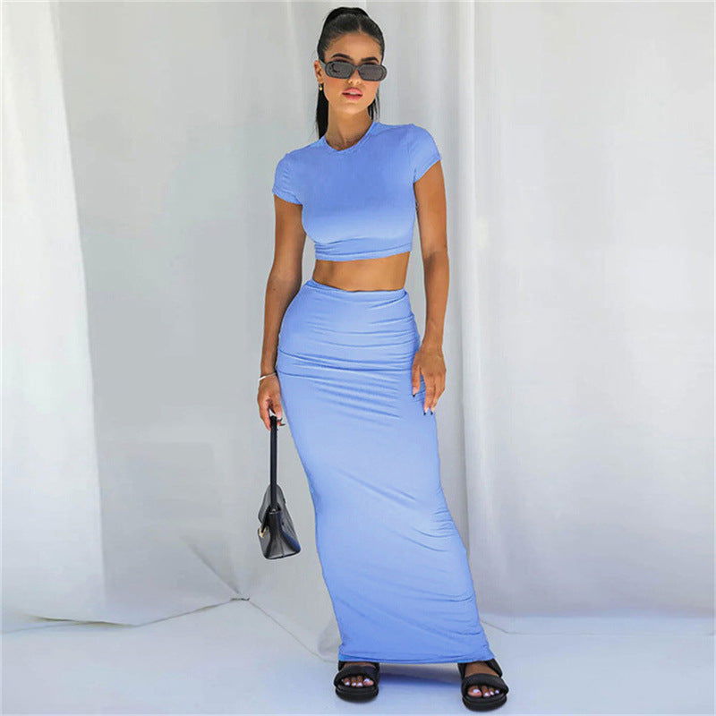 Sexy Flattering Fit Sleeveless Cropped Top and Sheath Skirt - Gen U Us Products -  