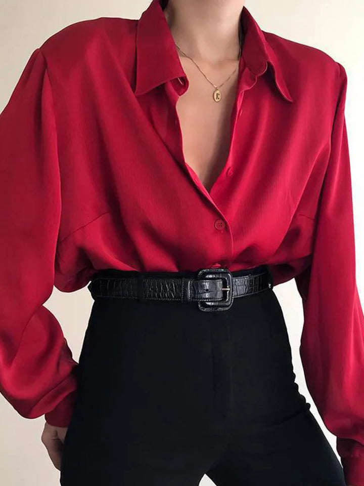 Classic Button-Up Silky Blouses for Work & Beyond - Flossy Mom