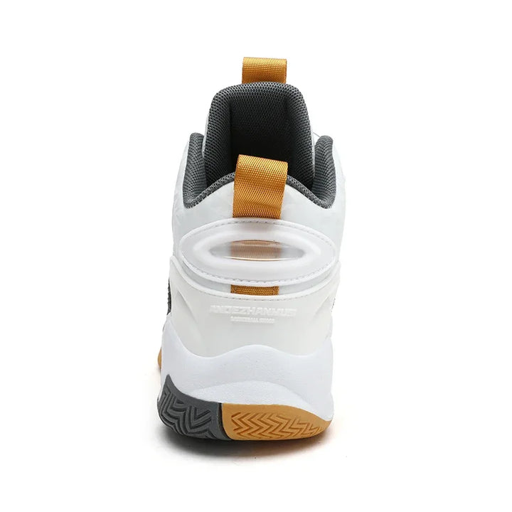 Anti-slip Sole Leather Mesh High Top Basketball Sneakers