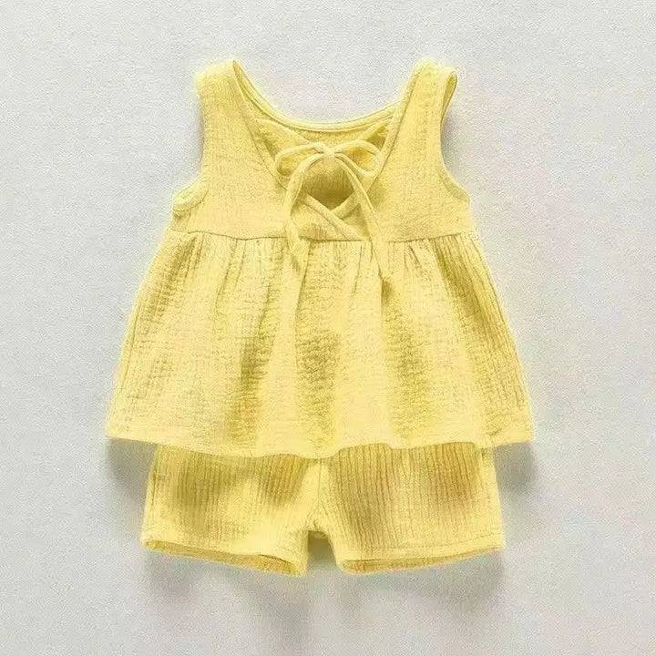 Lightweight, Breathable Cotton Linen Vest Top and Shorts Outfits