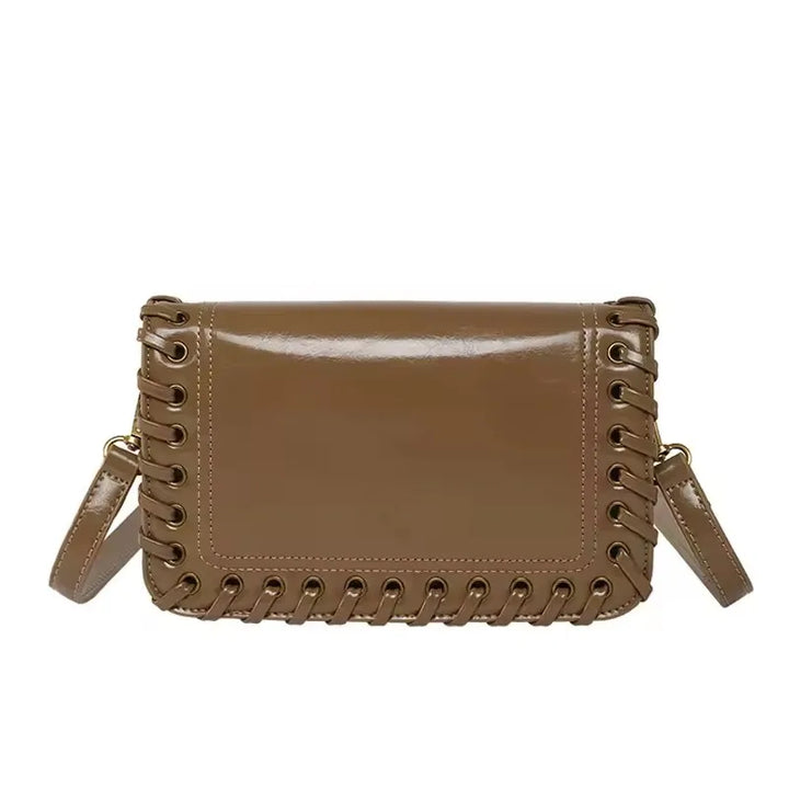 Minimalist Chic PU Leather Weave Flip Design Handbags - Flossy Mom