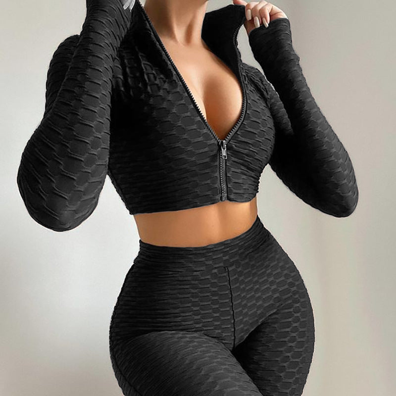 Snug Fit Crop Top & Hip Lifting Shorts Yoga Suits in Plus Sizes 