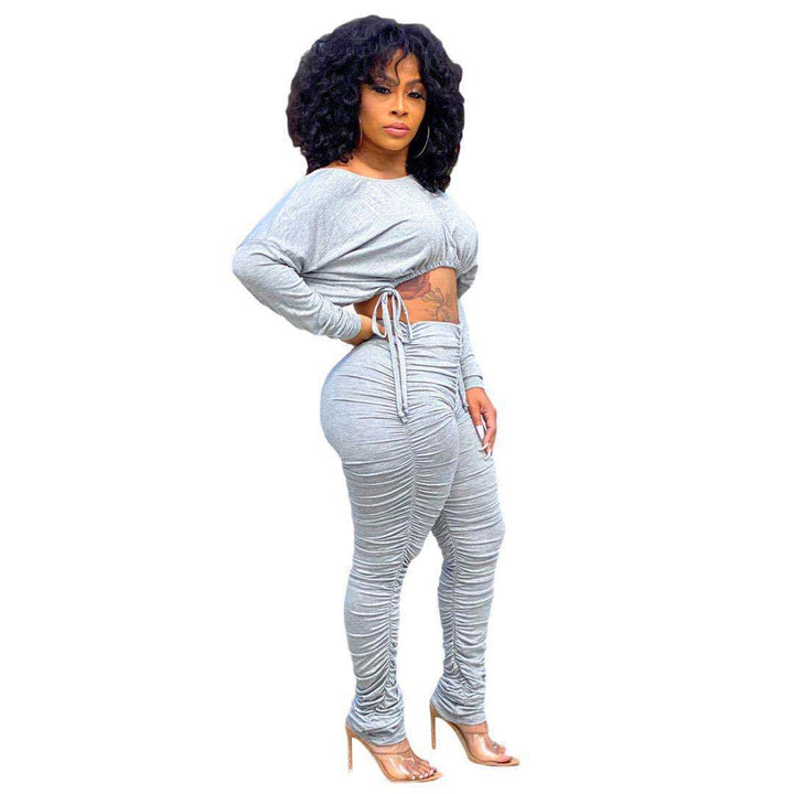 Soft Comfy Leisure Wear Crew Neck Top and Pants Sets - Gen U Us Products