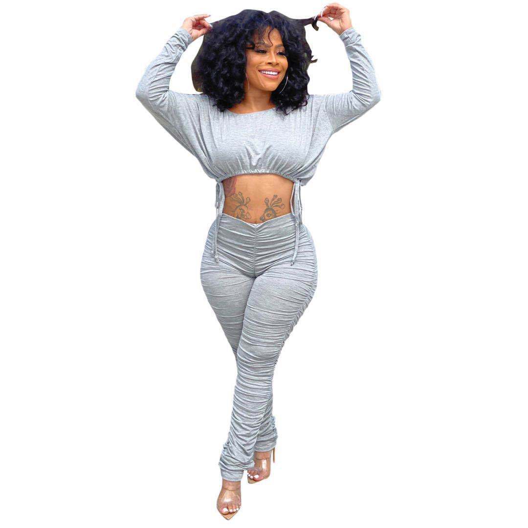 Soft Comfy Leisure Wear Crew Neck Top and Pants Sets - Gen U Us Products