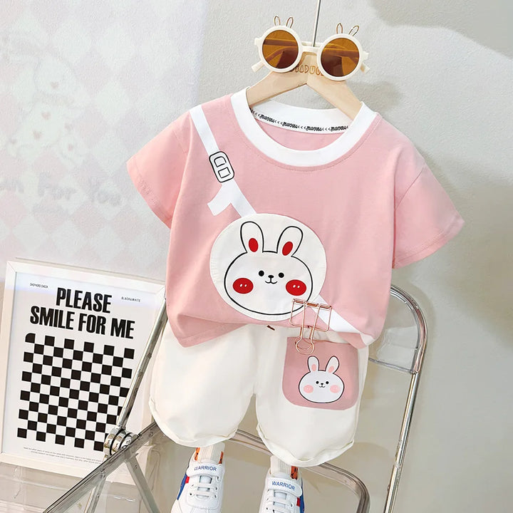 Spring Summer Cute Cartoon Animal Shirt and Shorts - Gen U Us Products
