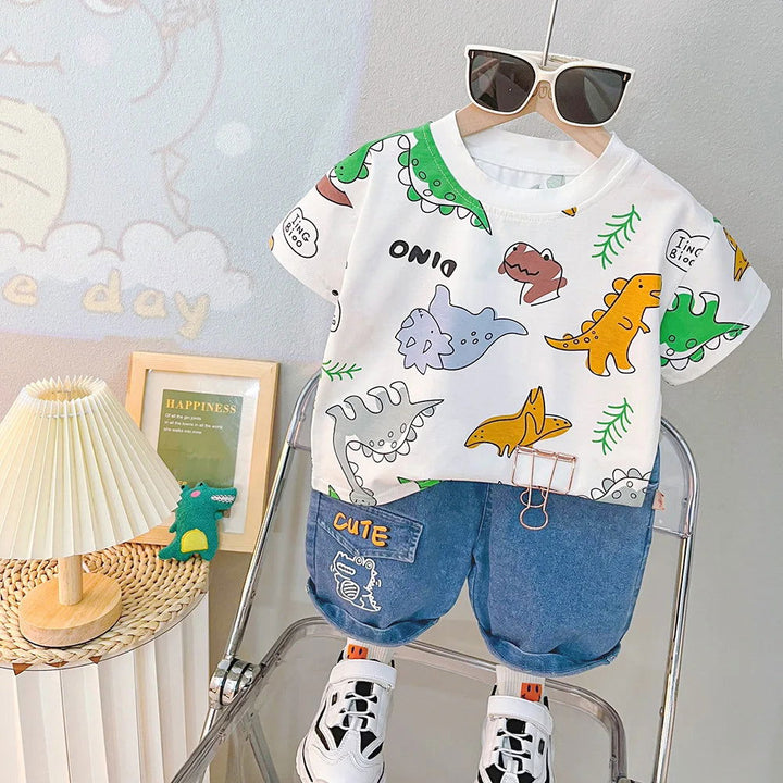 Spring Summer Cute Cartoon Animal Shirt and Shorts - Gen U Us Products -  