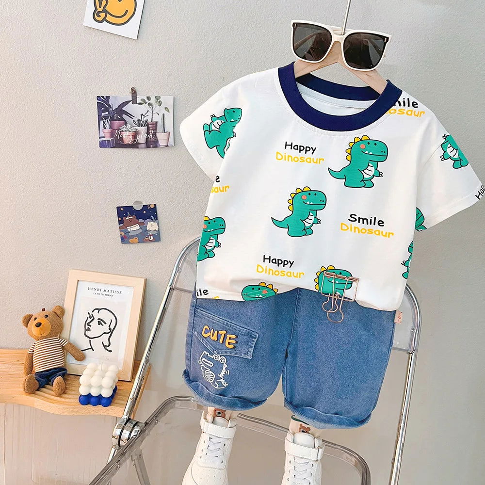 Spring Summer Cute Cartoon Animal Shirt and Shorts - Gen U Us Products -  