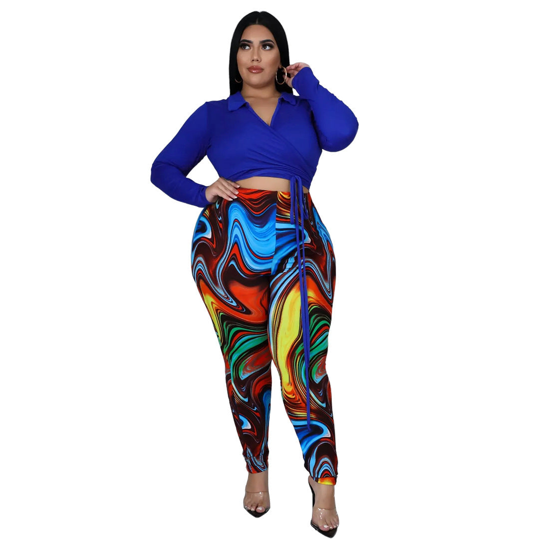 Stand Out in a Crowd 2Pcs Crop Shirt & Hippie Pants 