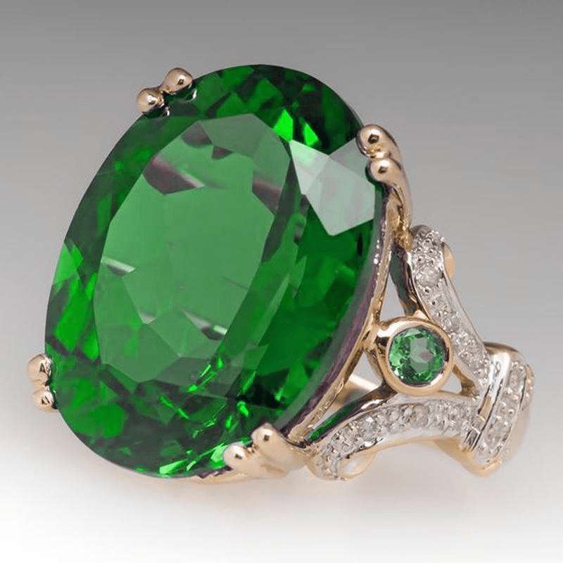 Stunning Multi Colors Silver Plated Ring with Inlaid Large Zircon 