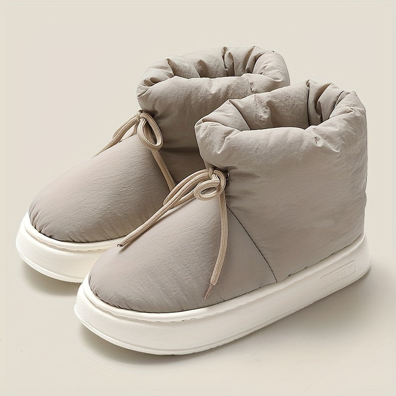 Stylish Cozy Fuzzy Soft Sole Plush Lined Platform Snow Boots 