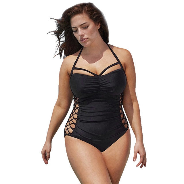 Stylish Cut Out Waist Form-fitting One Piece Swimsuits 