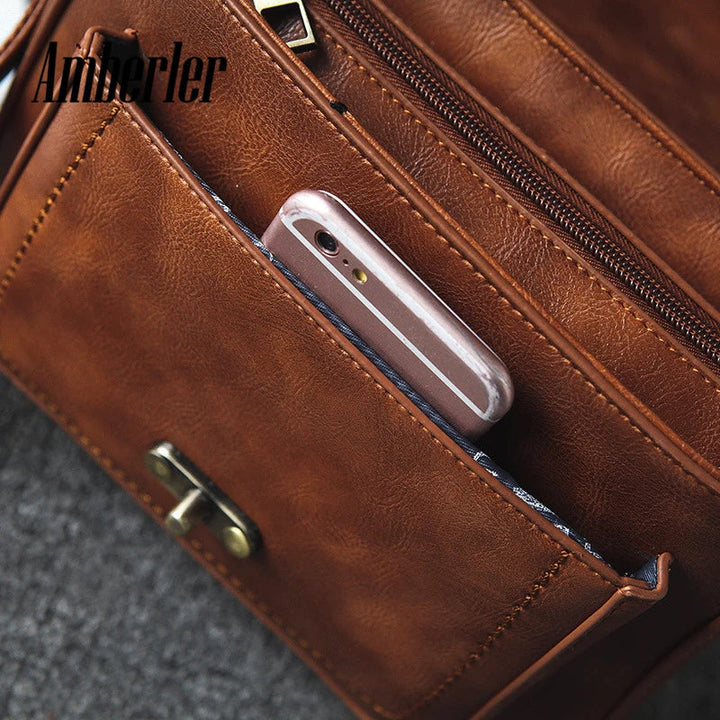 Stylish PU Leather Small Crossbody Messenger Handbags 