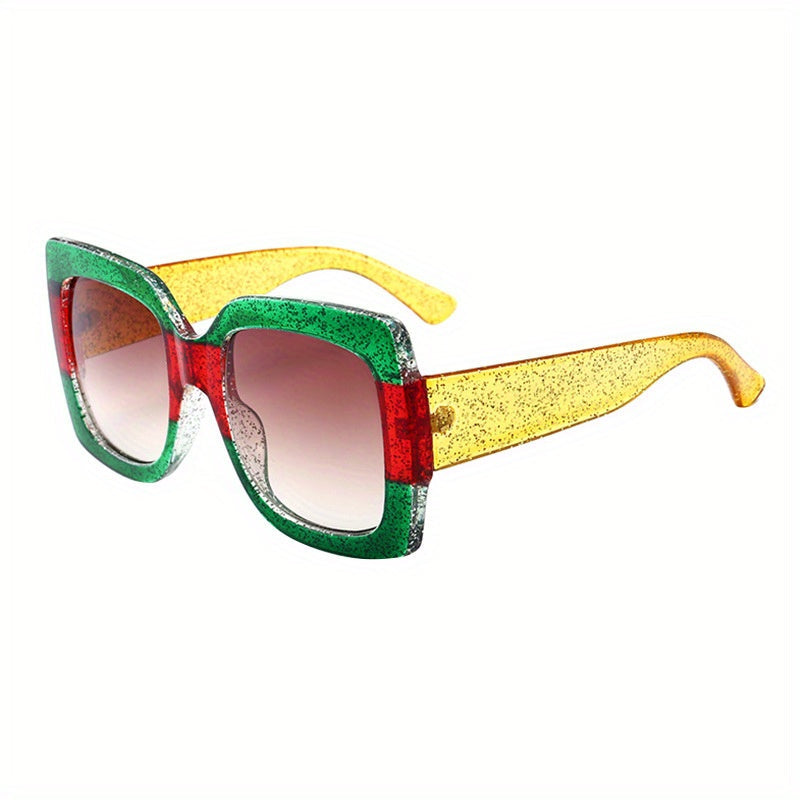 Stylish UV Protective Colorful Oversized Square Frame Sunglasses - Gen U Us Products