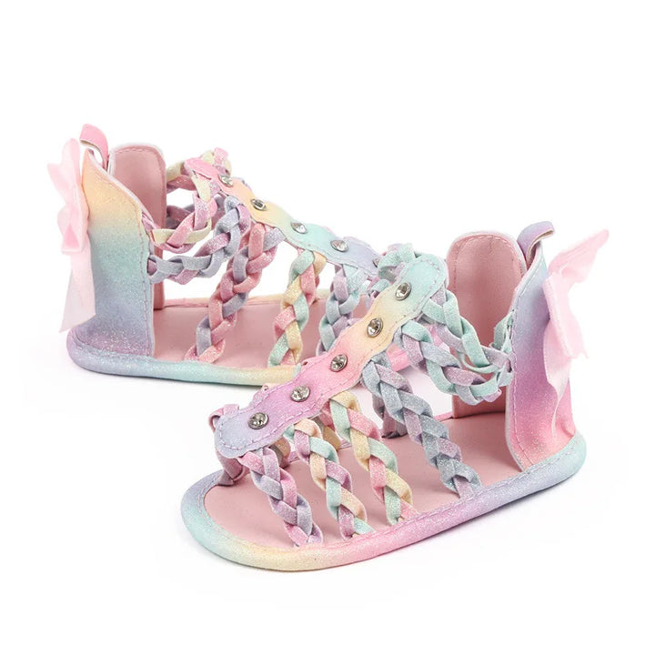 Summer Pretty Bow Detail Leather First Walker Princess Sandals - Gen U Us Products