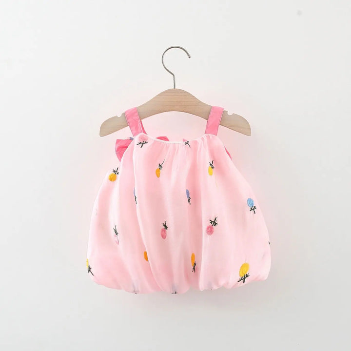 Summer Sleeveless Flower Tutu Dresses With Bow Straps - Gen U Us Products