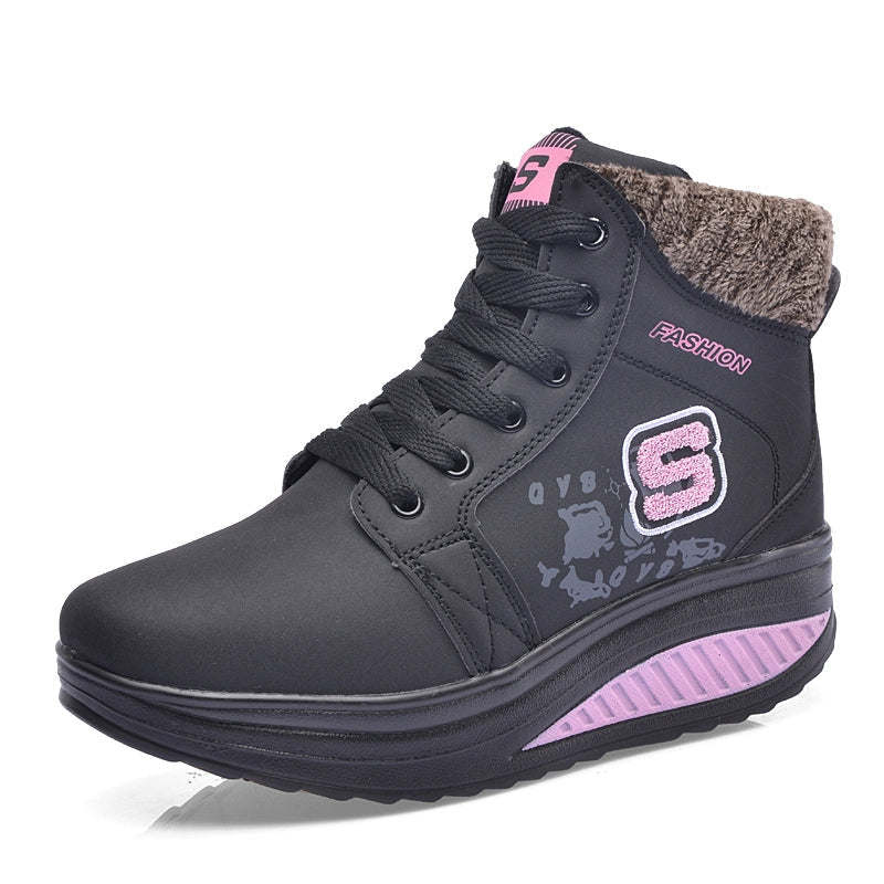 Black and purple sneaker with pink accents on a white background, featuring the brand 'NEDKING EAST'.
