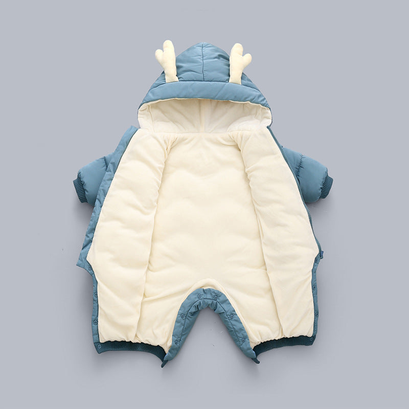 Thick and Warm Hooded Winter Snowsuits 