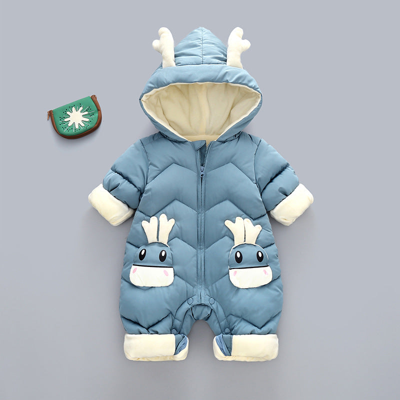 Thick and Warm Hooded Winter Snowsuits 