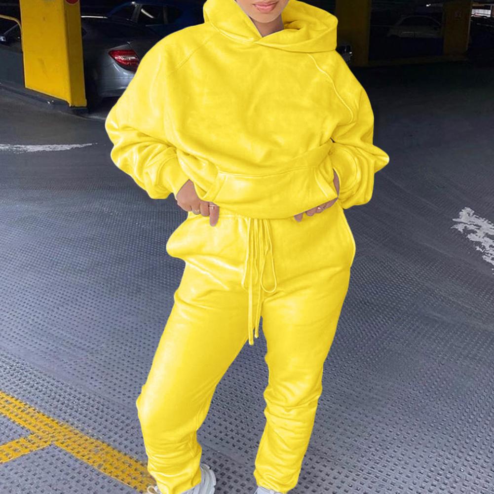Trendy Bold Bright Style Hoodie and Pants Tracksuits 