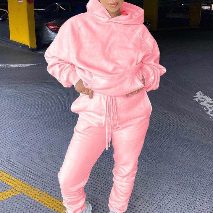 Trendy Bold Bright Style Hoodie and Pants Tracksuits 
