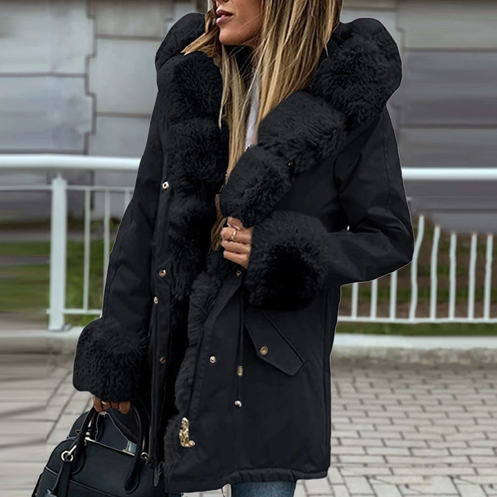 Trendy Detachable Fur Collar Thick Cotton Padded Coats 