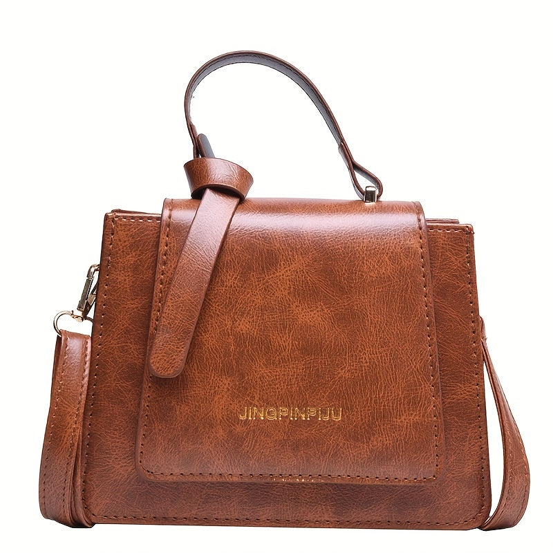 Trendy Retro Versatile Faux Leather  Shoulder Crossbody Handbags 