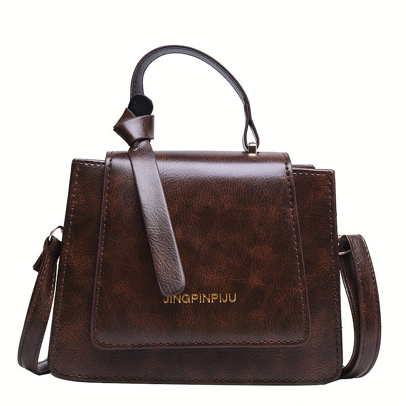 Trendy Retro Versatile Faux Leather  Shoulder Crossbody Handbags 