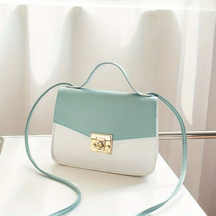 Trendy Square Color Contrast Buckle Crossbody Handbags - Gen U Us Products
