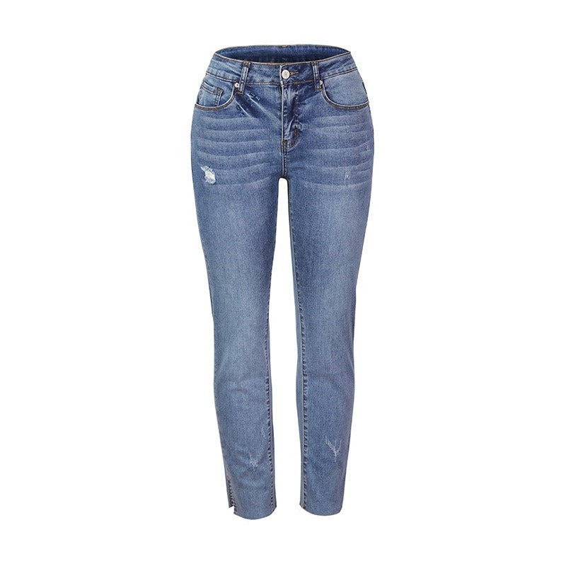 Trendy Vintage Slim Fit High Waist Stretch Denim Jeans - Gen U Us Products