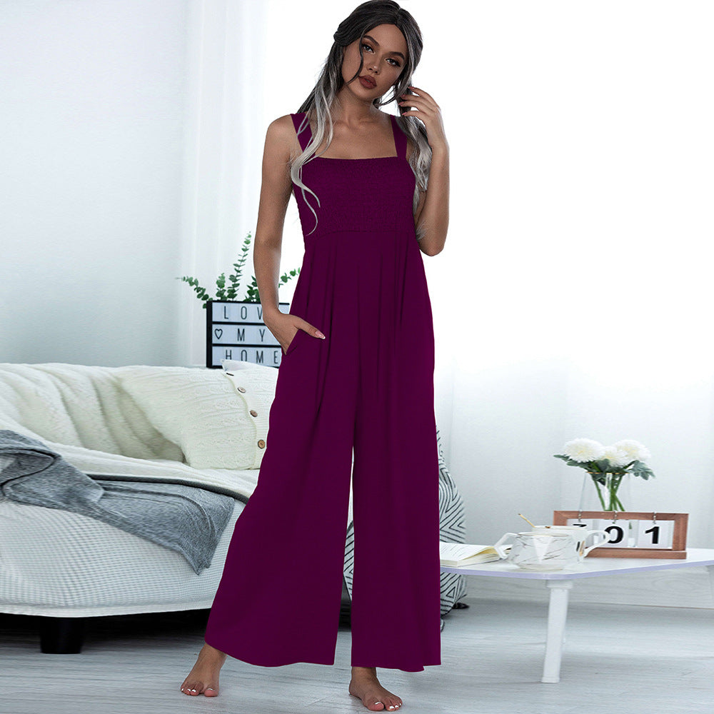 Ultra-stretchy Fabric Comfy Sleeveless Jumpsuits in Plus Sizes 