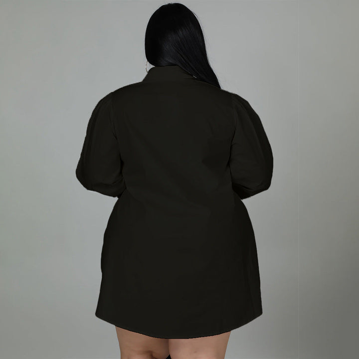 Unique Elegant Office Wear Large Bowknot Shirt Dress - Gen U Us Products