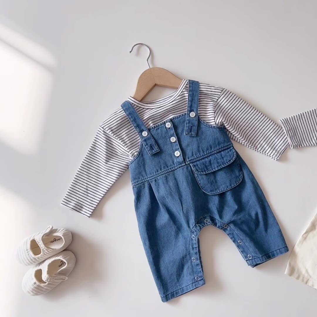 Unisex Long-sleeved Shirts and Overalls Made of Denim - Gen U Us Products