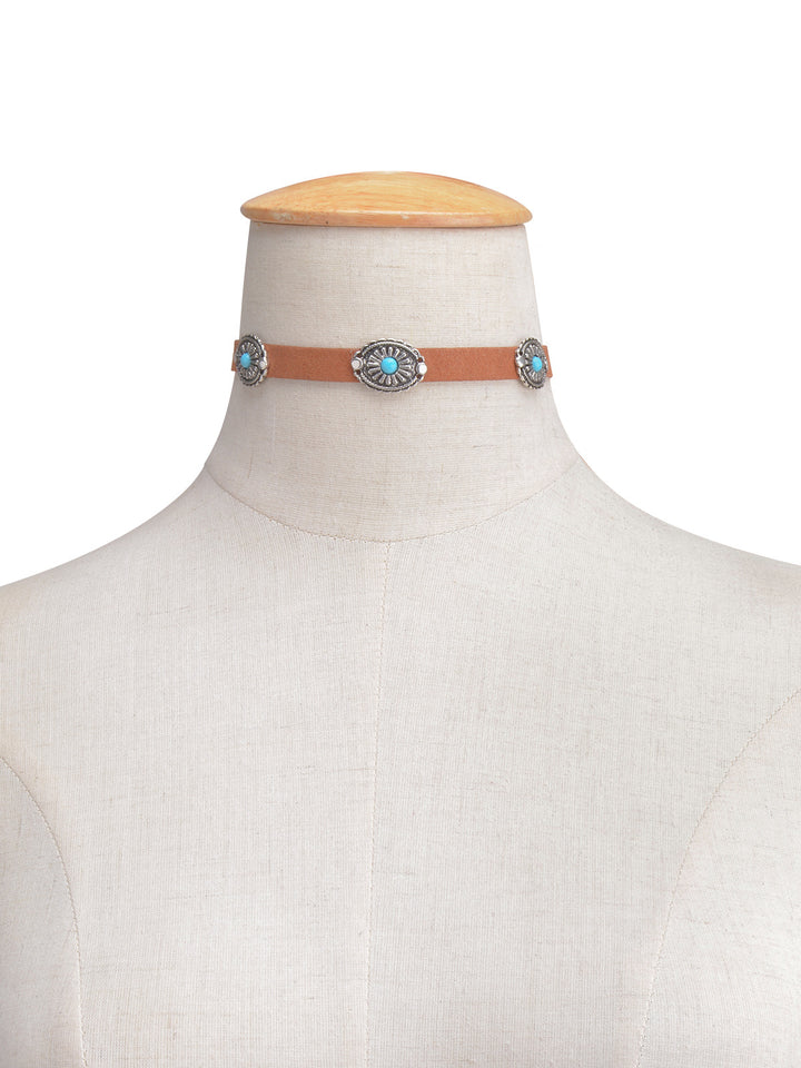 Vintage Bohemian Flair Turquoise Flower Necklace - Gen U Us Products -  