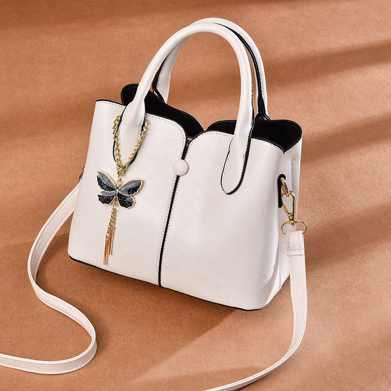 Vintage Butterfly Pendant Top Handle Satchel Crossbody Handbags - Gen U Us Products