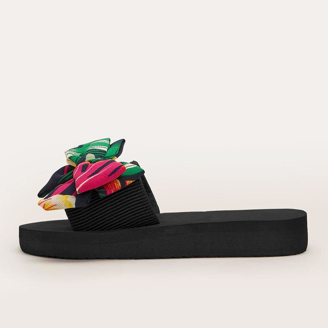 Walking-on-air technology Tropical Bow Slide Sandals 