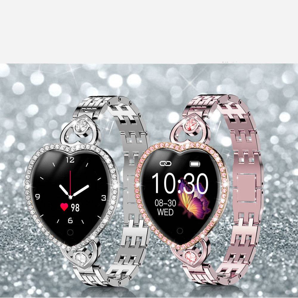 Women's Life Helping Heart Rate Fitness Heart Shape Smartwatches 