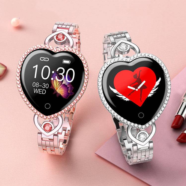 Women's Life Helping Heart Rate Fitness Heart Shape Smartwatches 